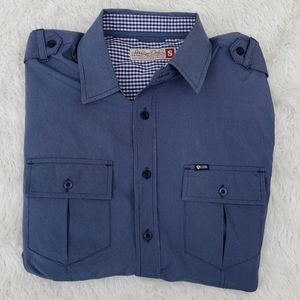 Sovereign Code blue button down dress shirt